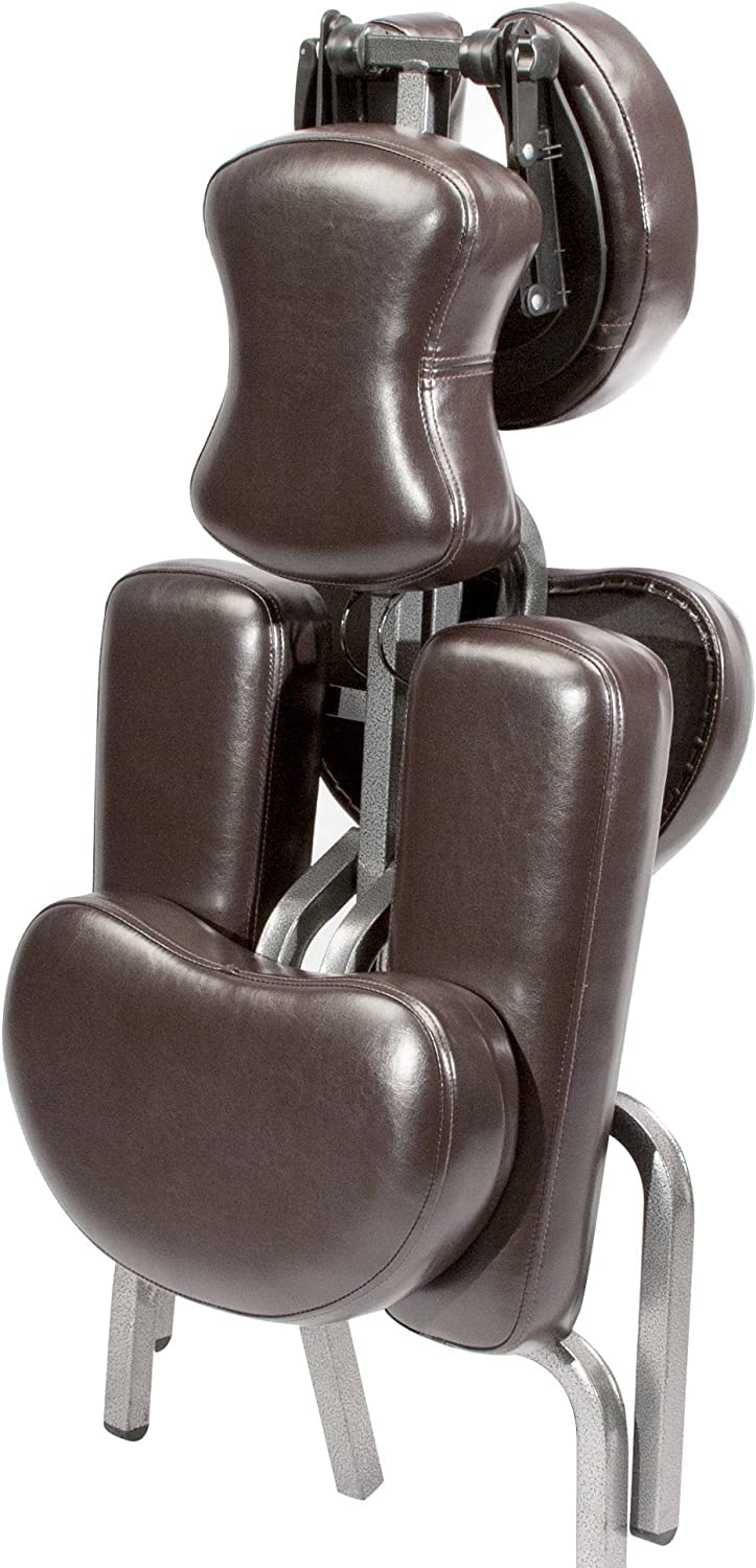 Master Massage Bedford Adjustable Portable Folding Full Body Massage Chair, Coffee, 11" x 14" x 39"