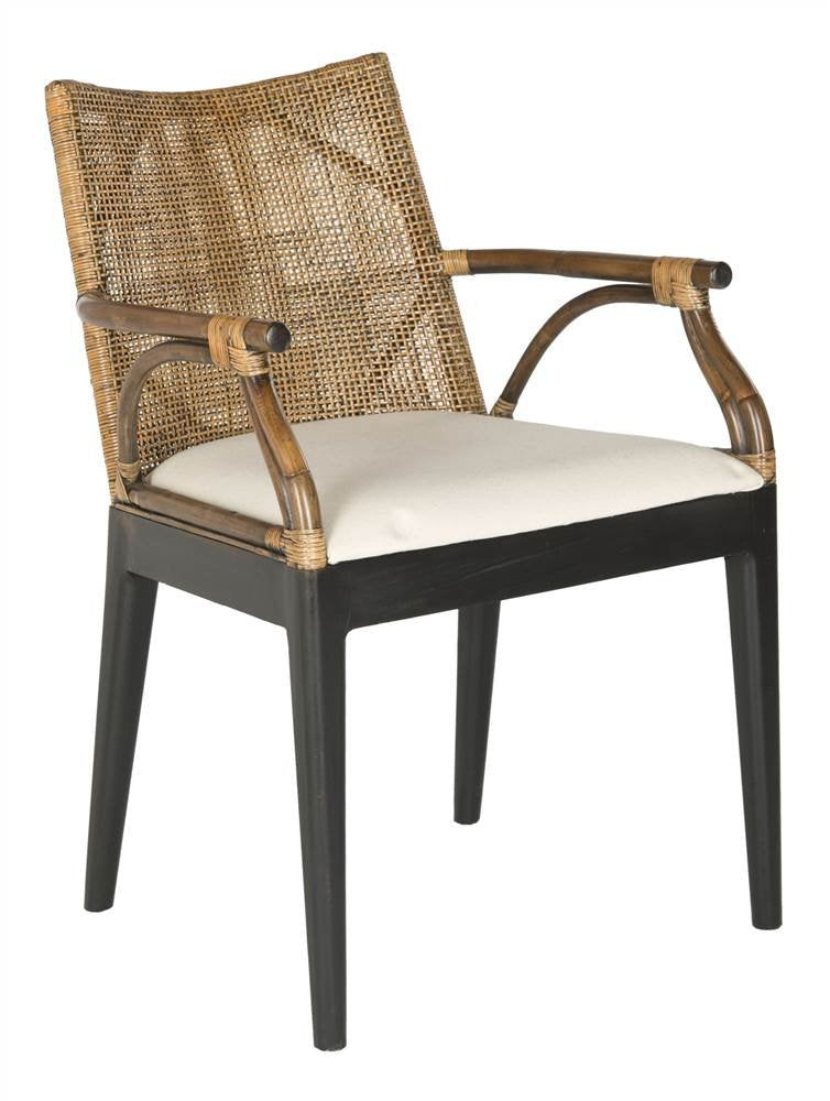 Mahogany Cotton Accent Chair