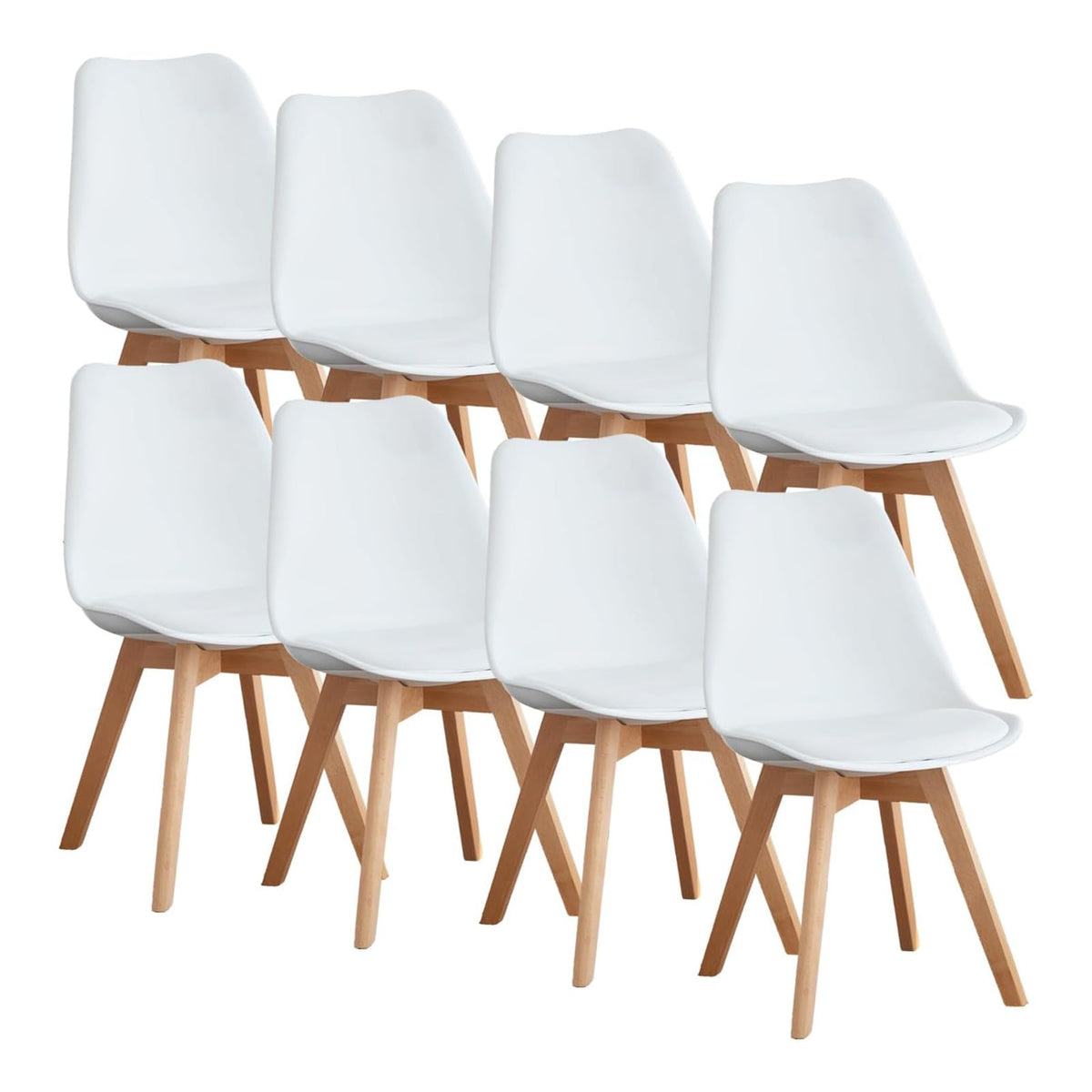 OLIXIS Dining Chairs Set of 8, PU Leather Accent Chairs for Living Room