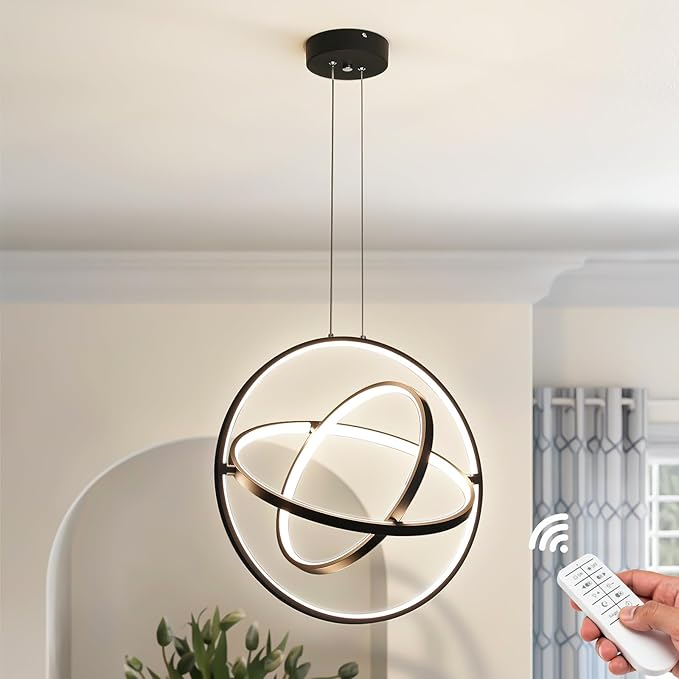 Modern LED Square Chandelier – Dimmable, DIY Adjustable