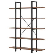 5-Tier Industrial Bookshelf 72"H