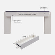 JXQTLINGMU 63" Long Wood Console Table with Storage Drawer, Modern Entryway Table, Sofa Table Behind Couch, Farmhouse Console Tables for Entryway Hallway Living Room, White