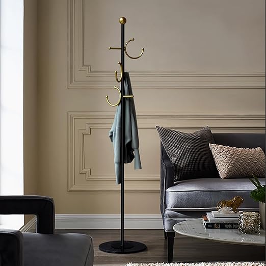 Freestanding Coat Rack with Marble Base
