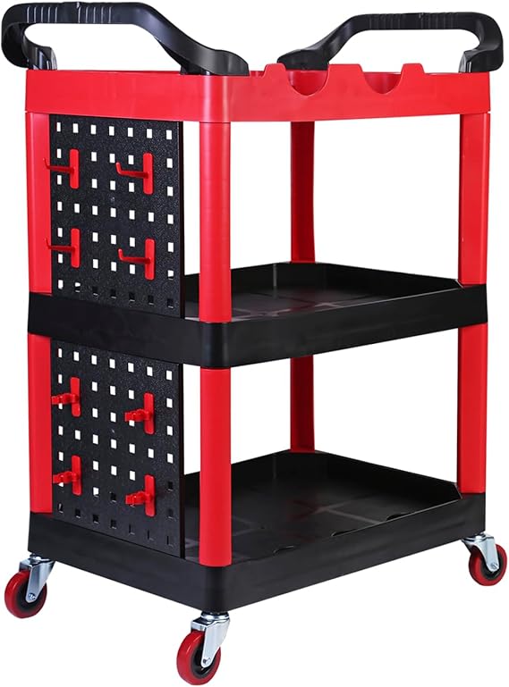 3-Shelf Utility Cart with Wheels