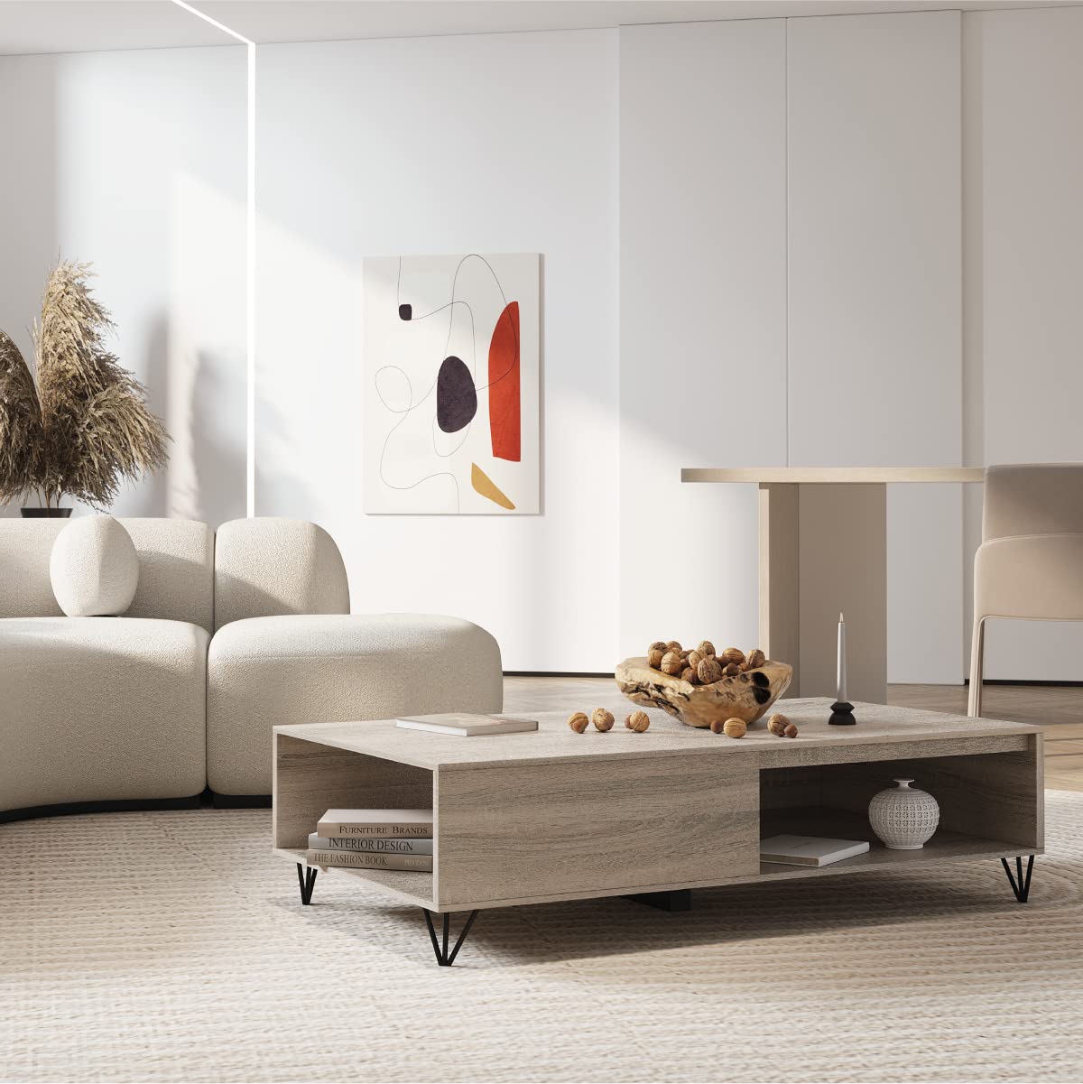 Modern Farmhouse Coffee Table with Storage