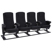 Home Theater Row Seating – Rocker Recliner, Vinyl, Black