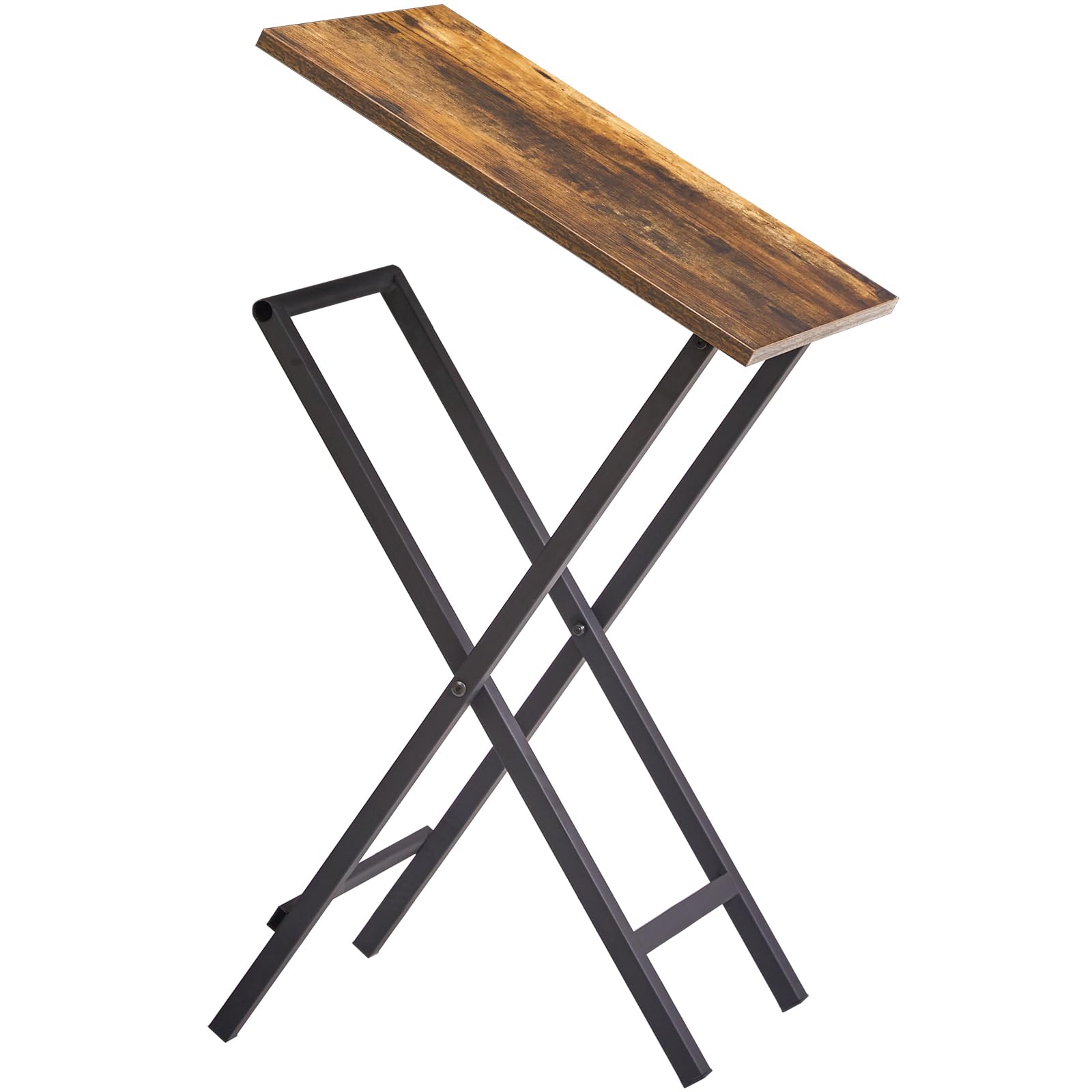 Foldable TV Tray Table Set of 2 with Removable Serving Tray