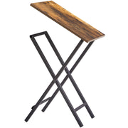 Foldable TV Tray Table Set of 2 with Removable Serving Tray