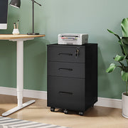3-Drawer Mobile File Cabinet with Wheels