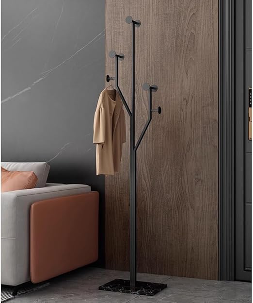Freestanding Coat Rack with Marble Base