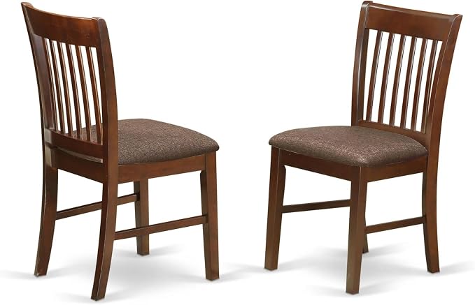 Oak Upholstered Dining Chairs, Set of 2
