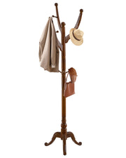 ZIECUKU Coat Rack Freestanding,Solid Wood Coat Hall Tree with 13 Hooks