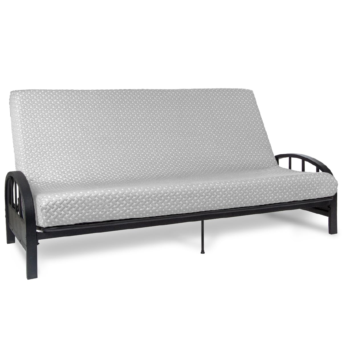 Milliard Full Size Futon Mattress, Light Grey, 71 x 52 x 6 Inch, Memory Foam Futon Mattress Full Size, CertiPUR-US, Comfy Sofa Bed, Couch, Removable Washable Hypoallergenic Cover, Frame Not Included