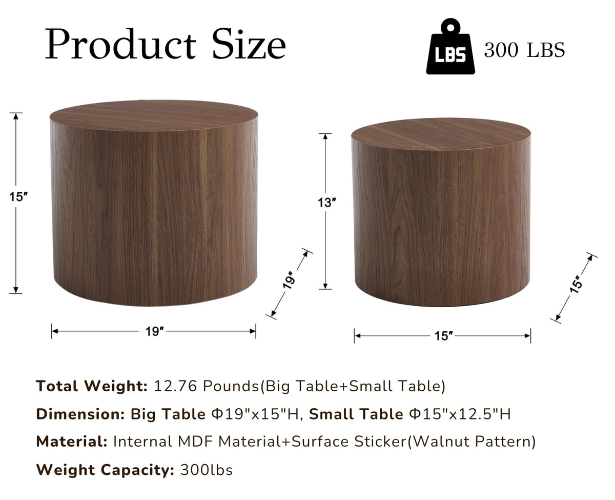 Round Nesting Coffee Tables