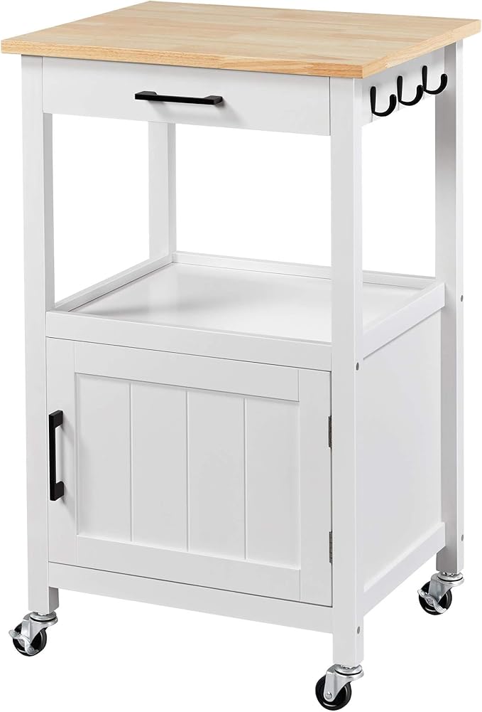 Rolling Kitchen Island Cart with Storage