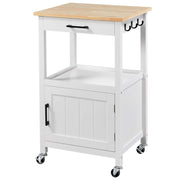 White Rolling Kitchen Island Cart