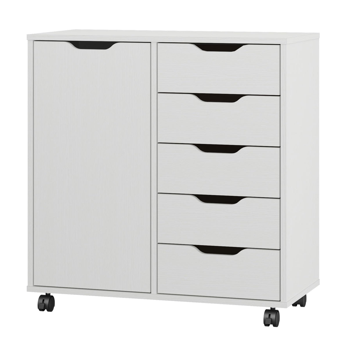5-Drawer Storage Cabinet with Door