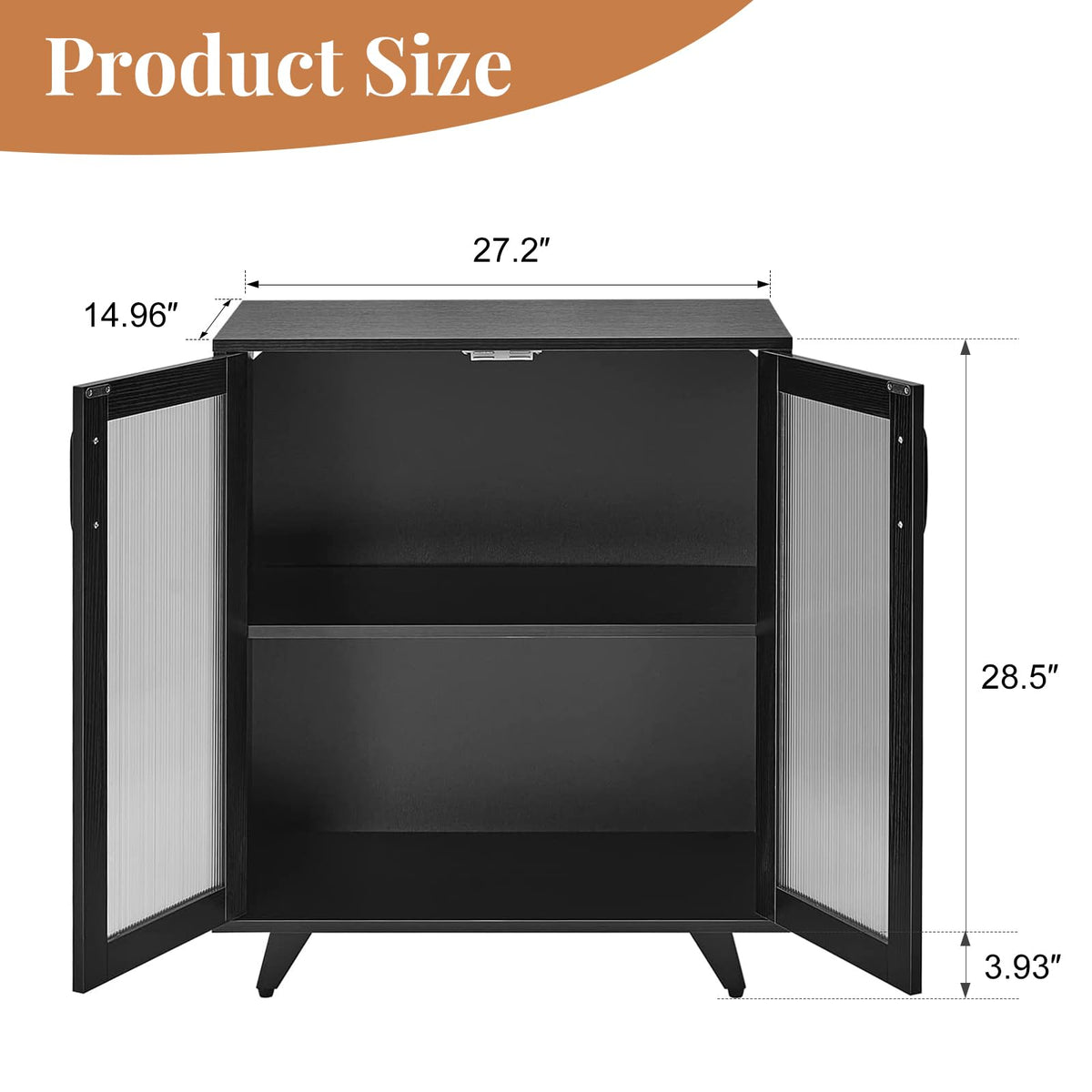 Black Buffet Storage Cabinet