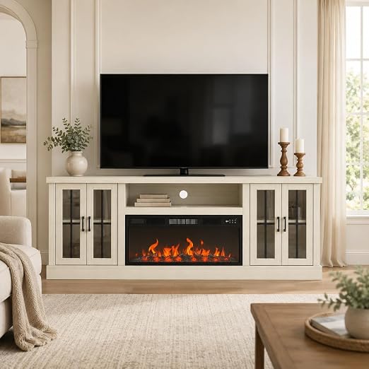 Farmhouse Fireplace Entertainment Center