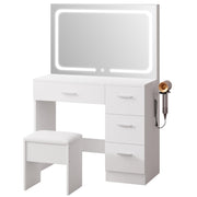 LED Makeup Vanity Desk with Charging Station