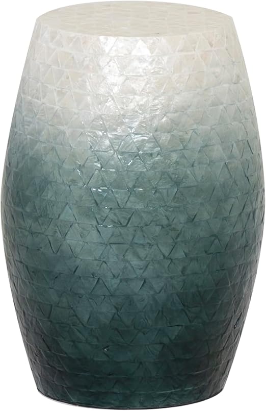 Capiz Shell Drum Accent Table