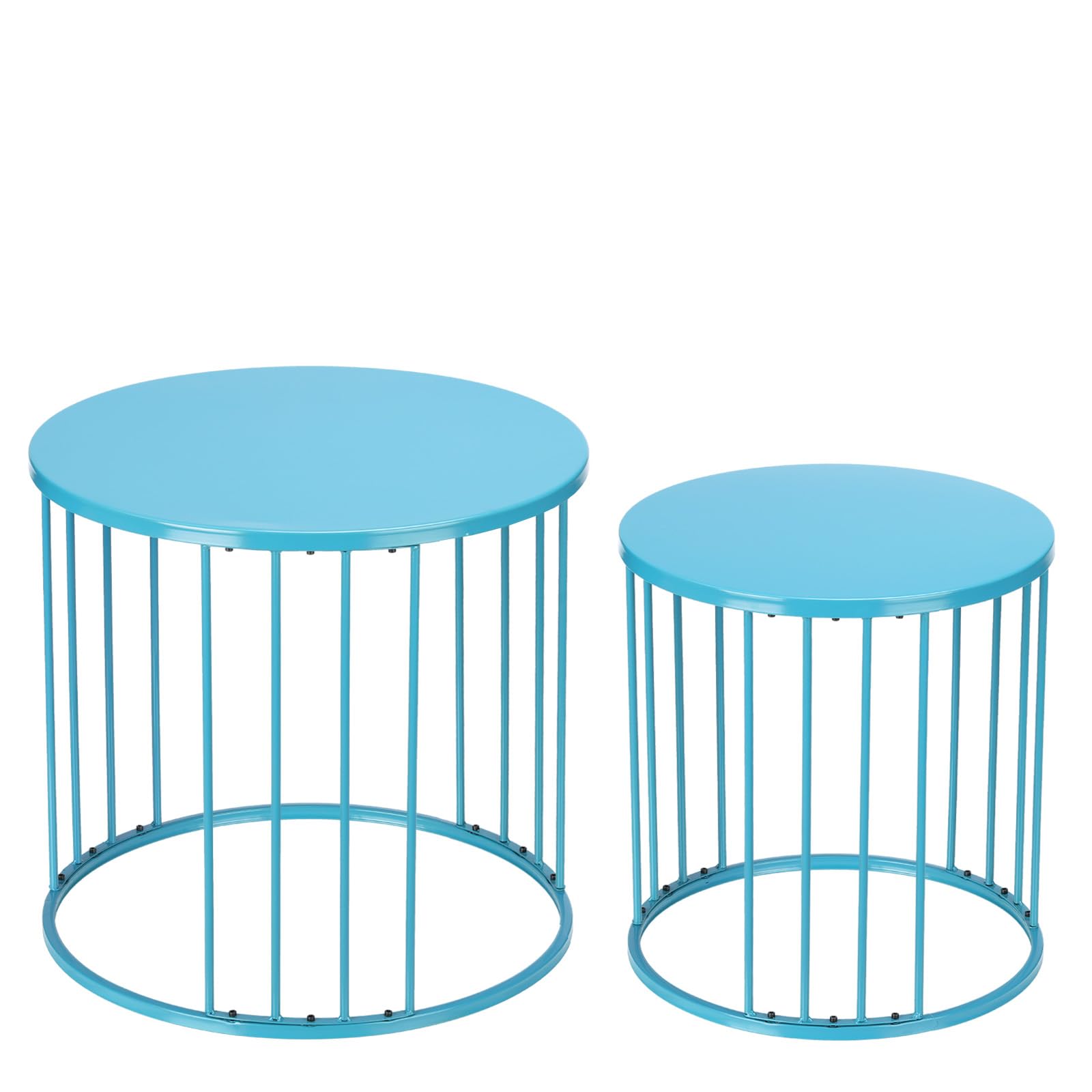 Metal Round Nesting Side Table Set of 2