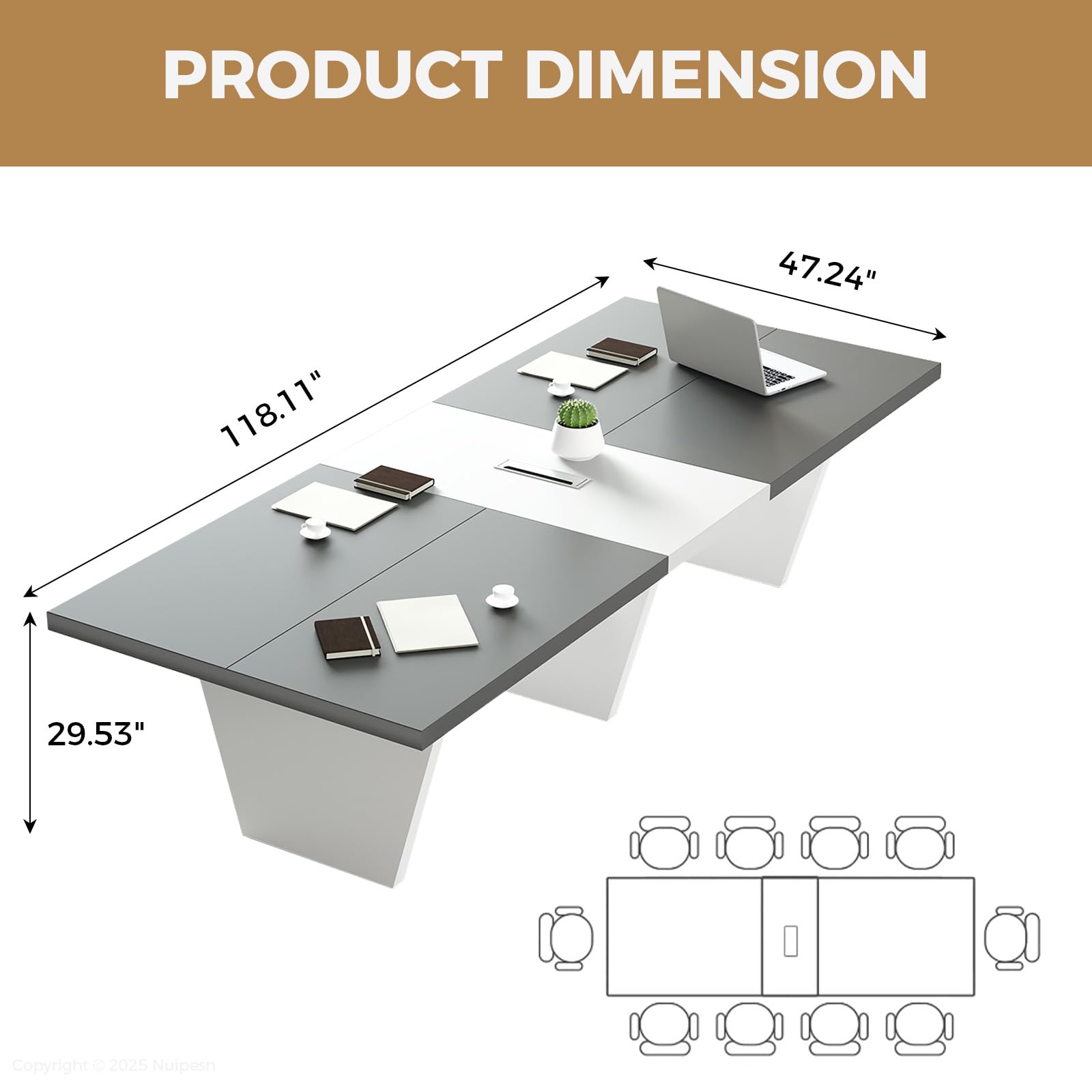 10 ft Rectangular Conference Table