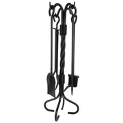 5-Piece Fireplace Tool Set with Stand