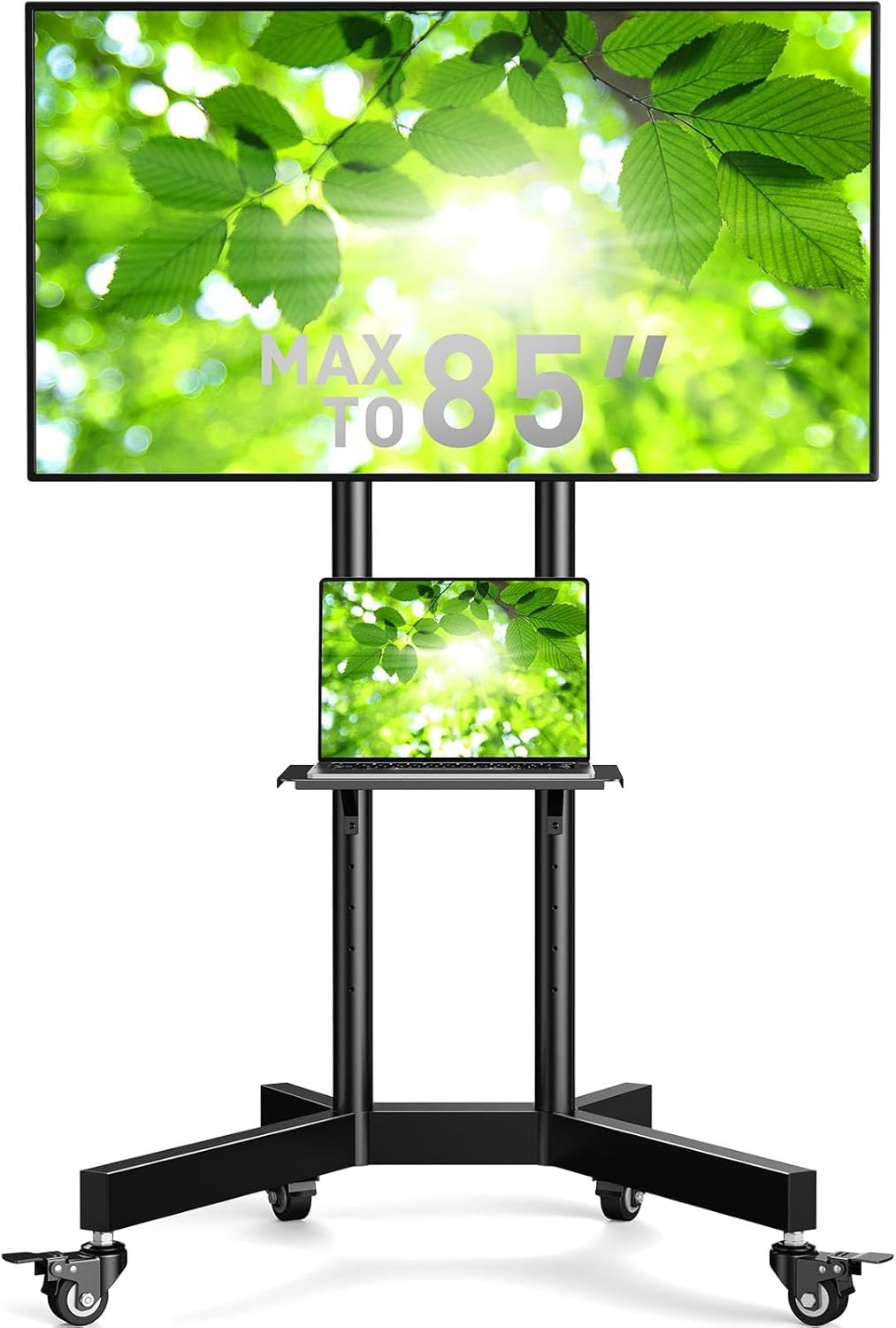 Rolling TV Stand with Wheels for 32–85 Inch TVs
