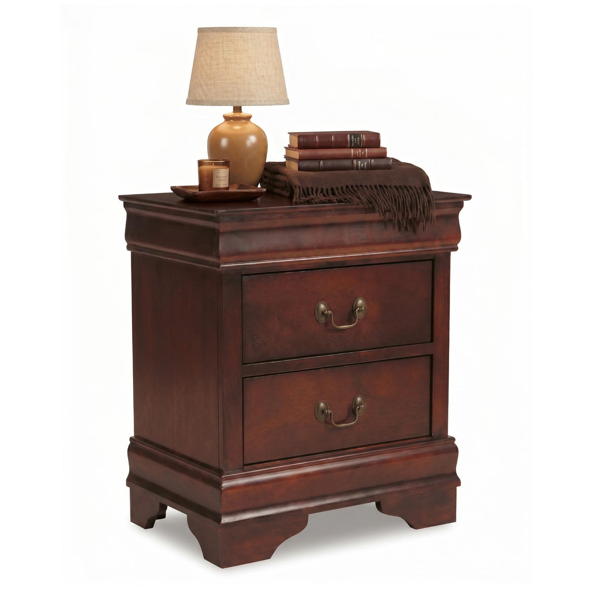 Signature Design by Ashley Alisdair 2 Drawer Nightstand, Reddish Brown