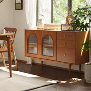 HEAIQI Sideboard Kitchen Cupboard 160x40x95cm Solid Wood Bar Sideboard Living Room Japanese Storage Cabinet, Entrance Table Decorative Furniture Cupboard Bar Cabinet