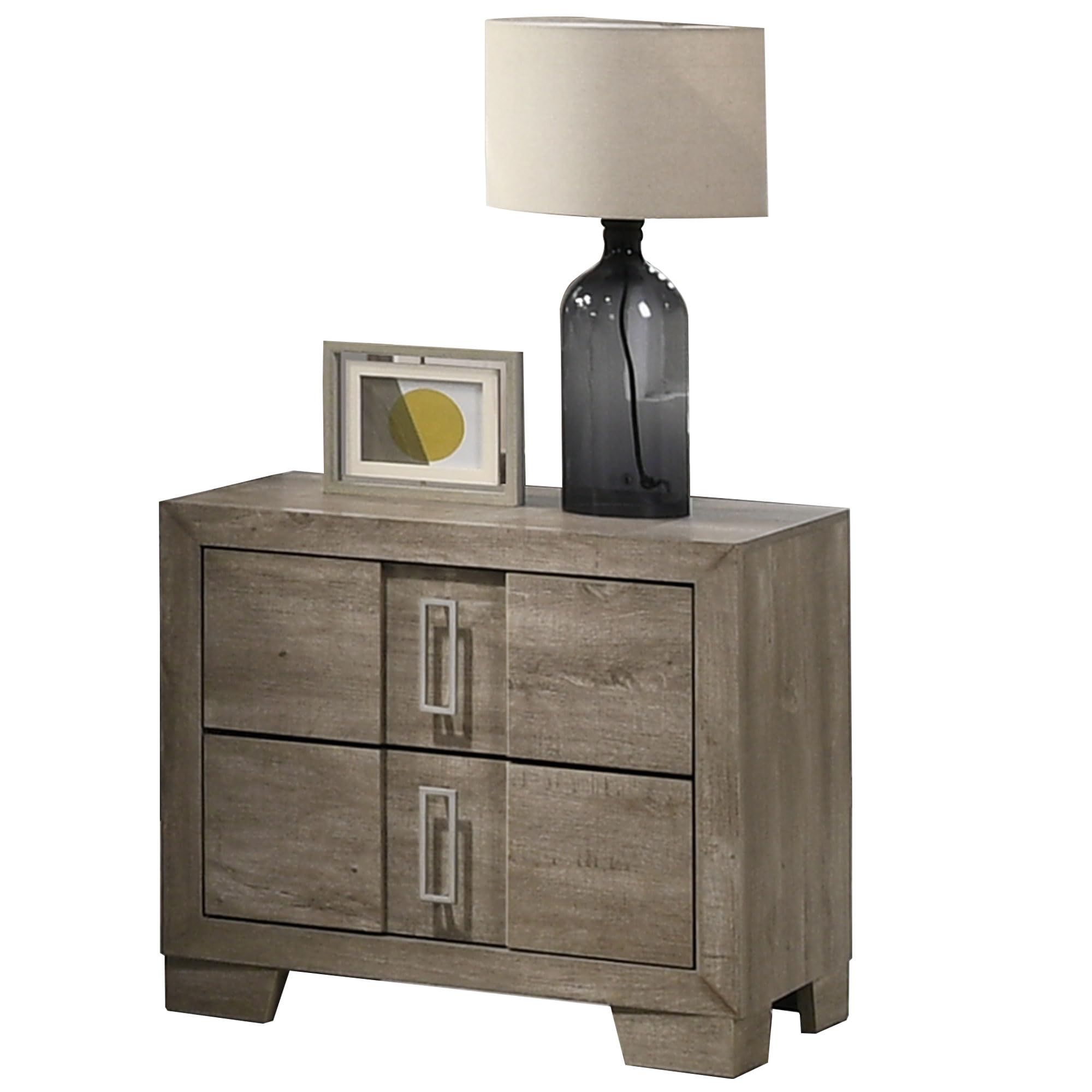Farmhouse 6-Piece Bedroom Set with LED Headboard