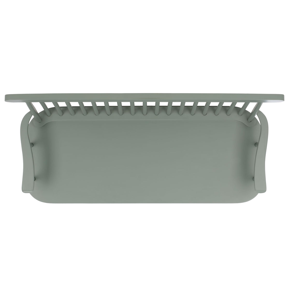 Sage Green Wood Spindle Back Bench