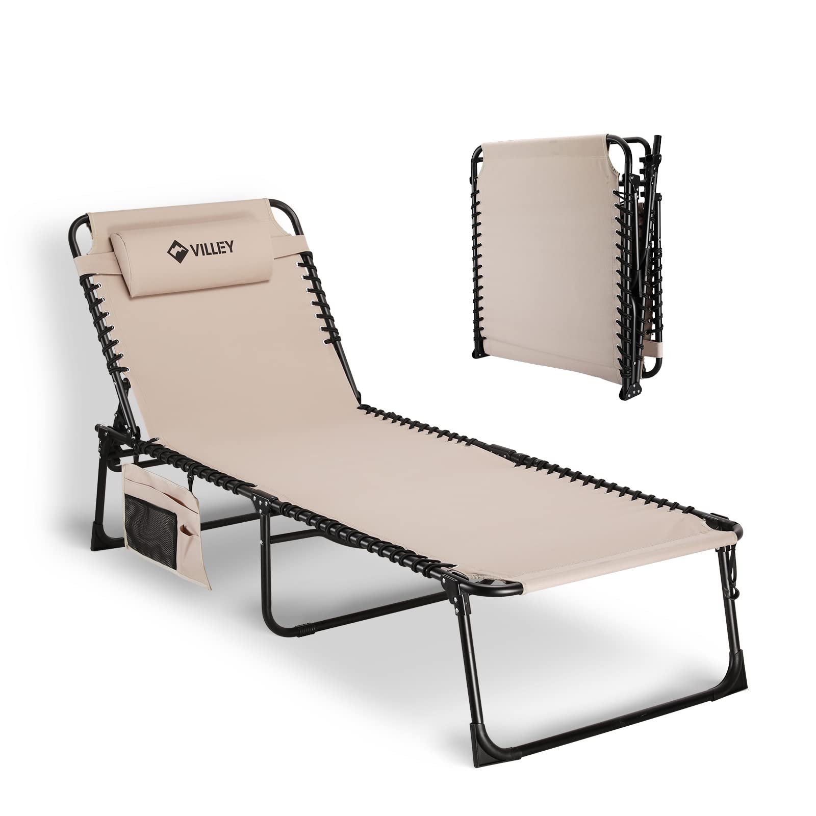 Folding Outdoor Chaise Lounge Chair