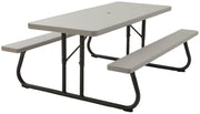 6-Foot Folding Picnic Table with Bench Seating
