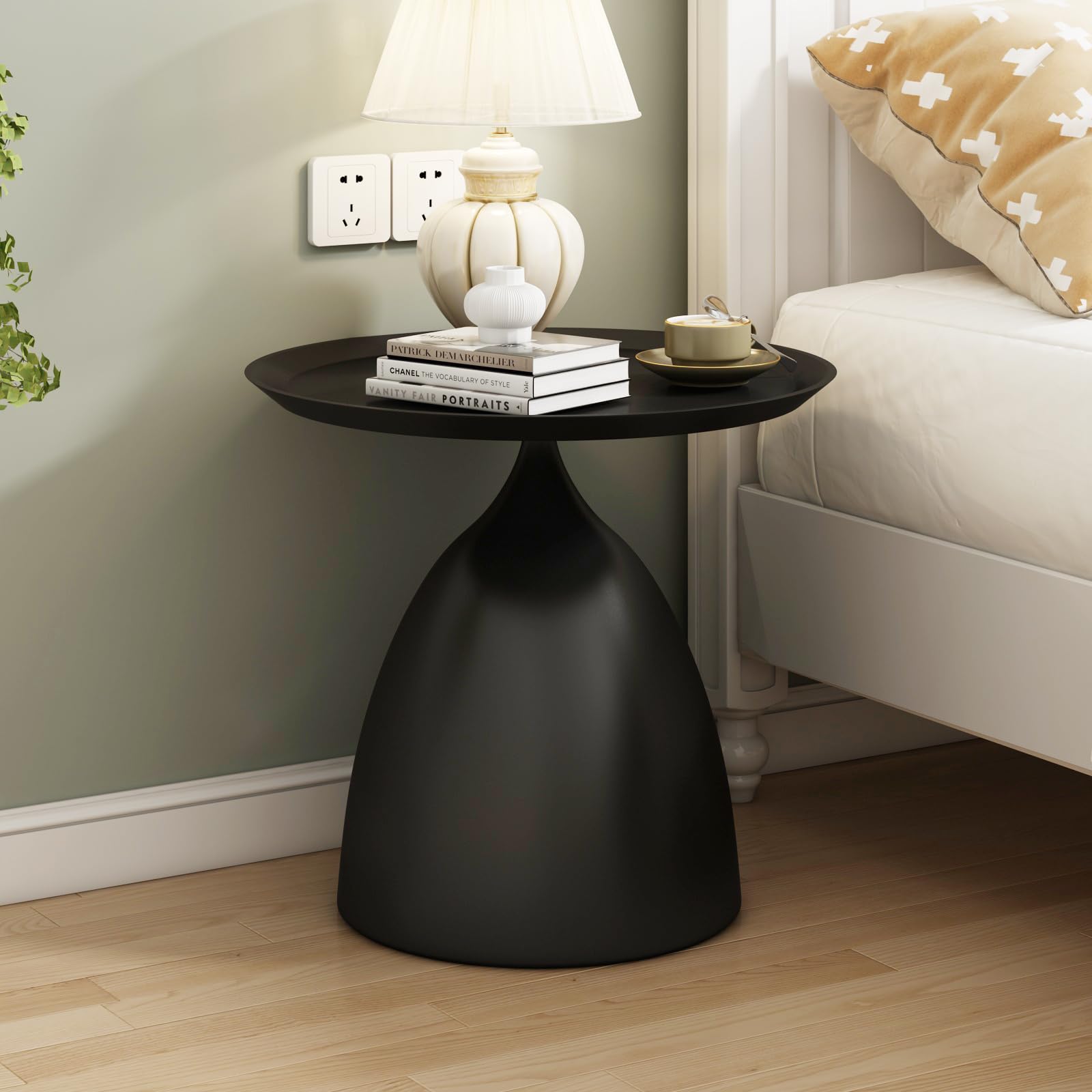 Round Metal Nesting End Tables Set of 2