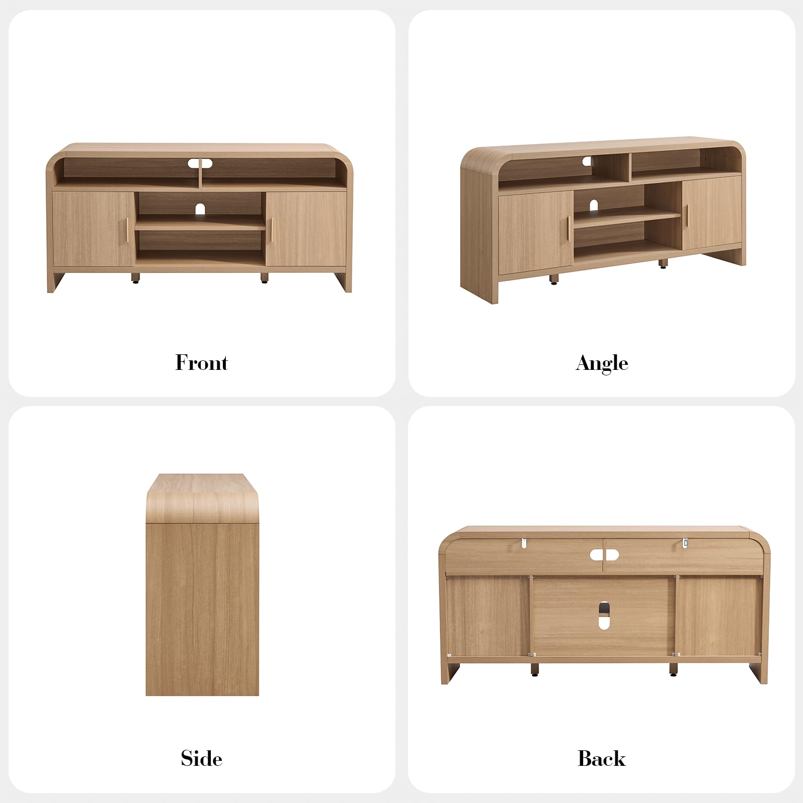 TV Stand with Storage for TVs Up to 65"