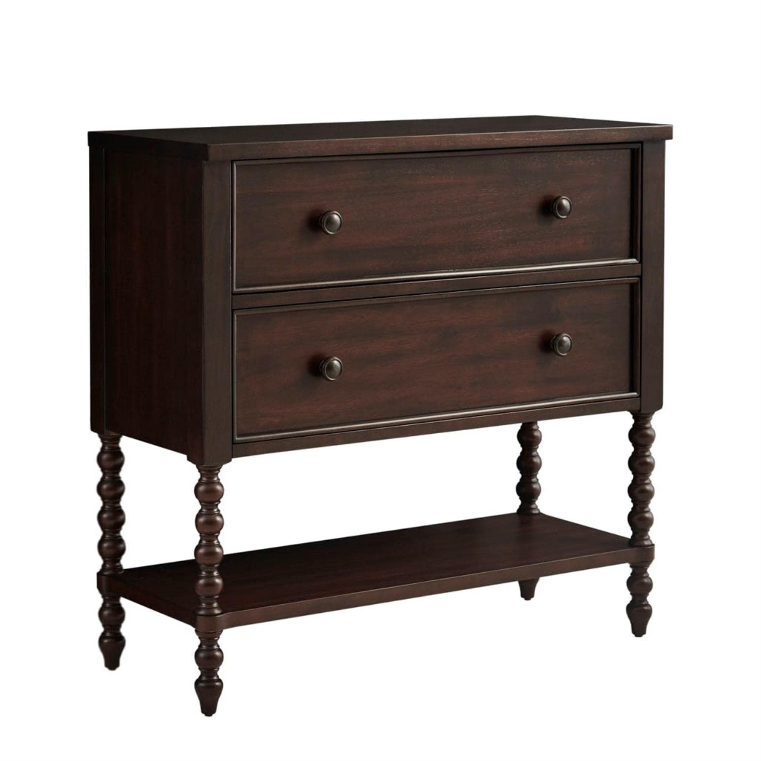 Accent Storage Cabinet with 2 Drawers & Open Shelf, 36"W