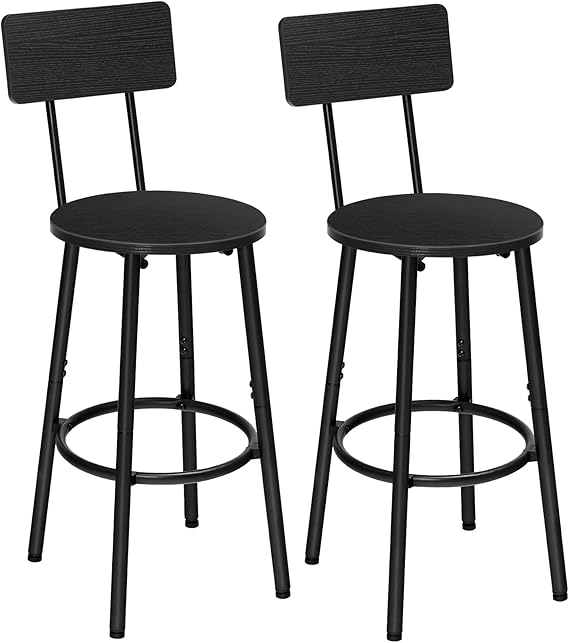 Round Back Bar Stools Set of 2