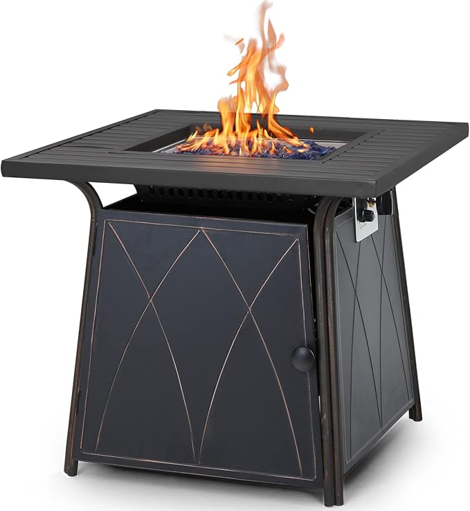 Sophia & William 56 Inch Gas Fire Pit Table,Rectangular Propane Fireplace