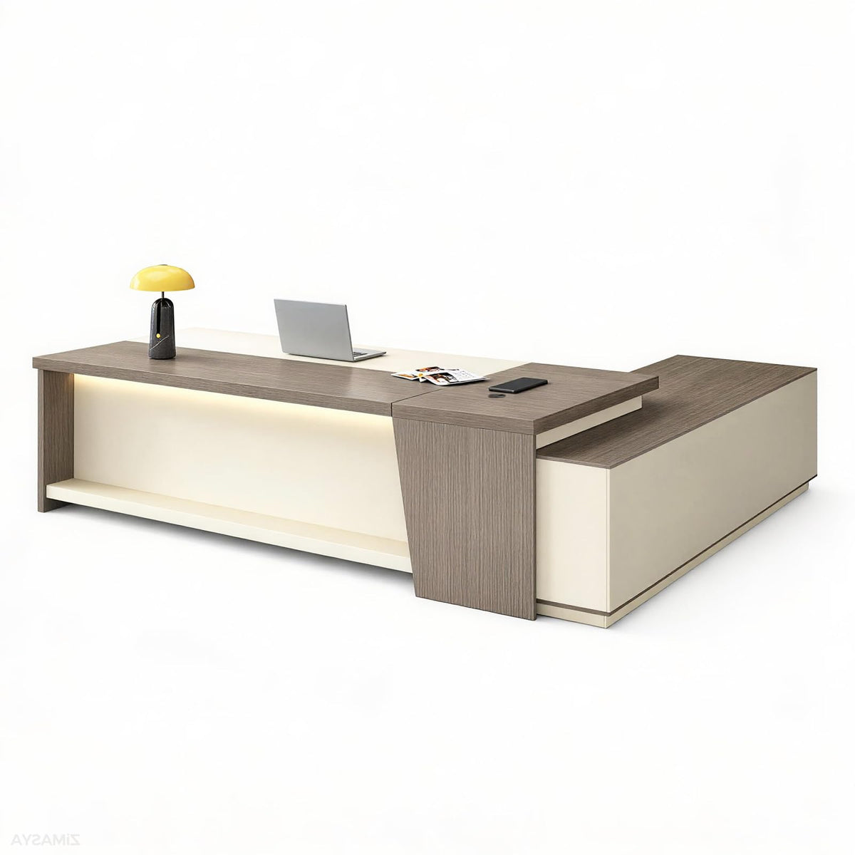 Right-Return L-Shaped Executive Desk