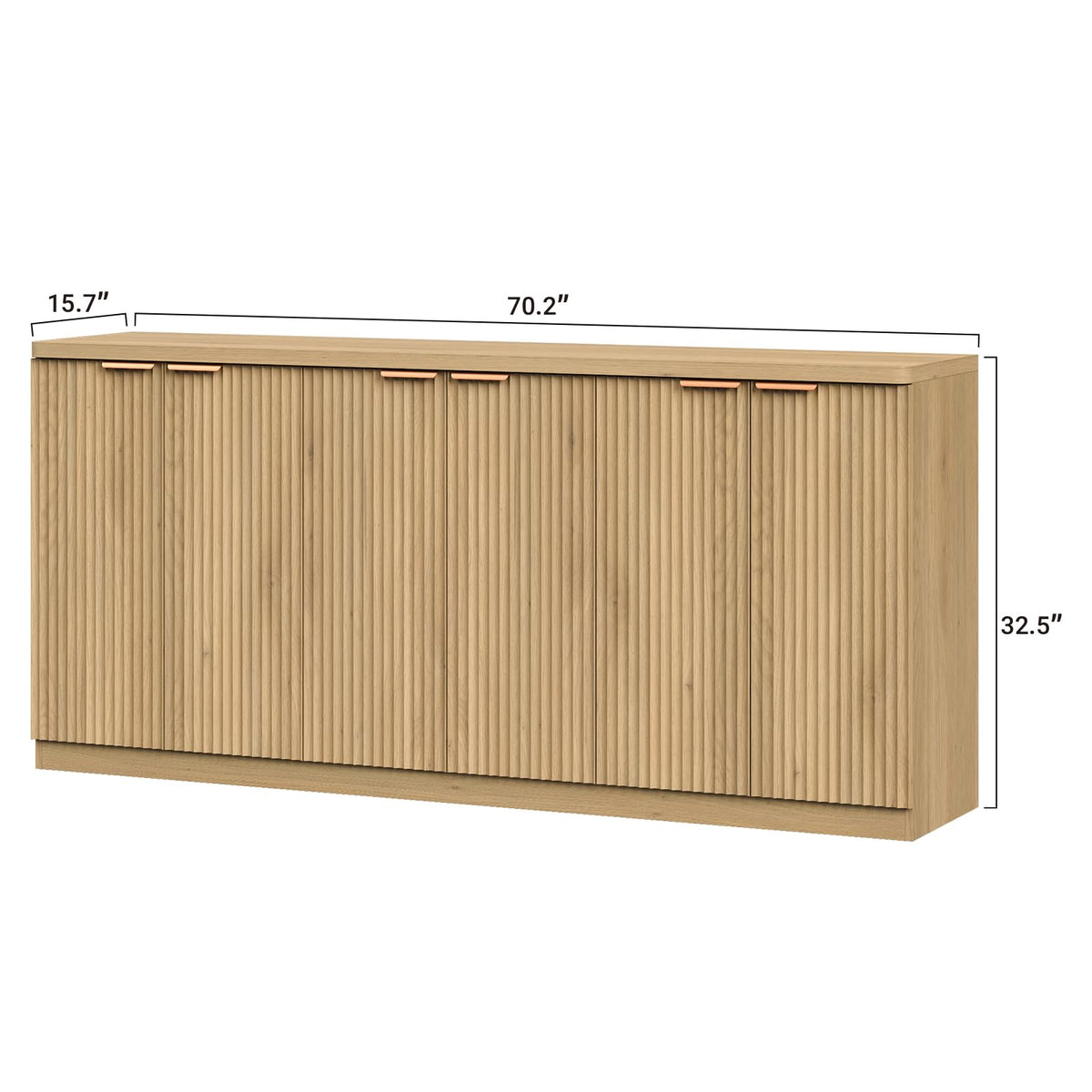 Natural Fluted Sideboard