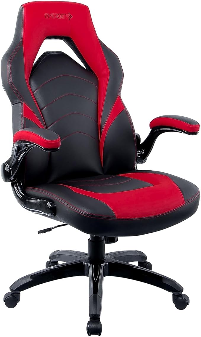 Ergonomic Gaming Chair with Adjustable Height & Flip-Up Armrests