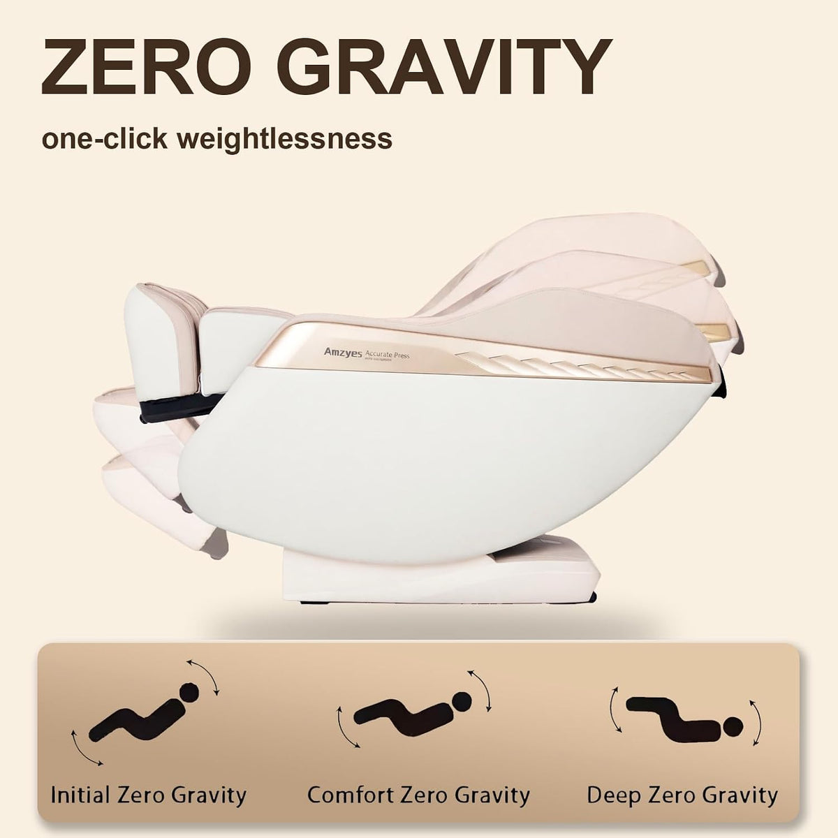 Amzyes 2026 4D Massage Chair Full Body, Zero Gravity Recliner