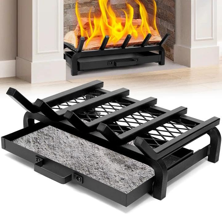 Fireplace Grate with Ember & Ash Tray