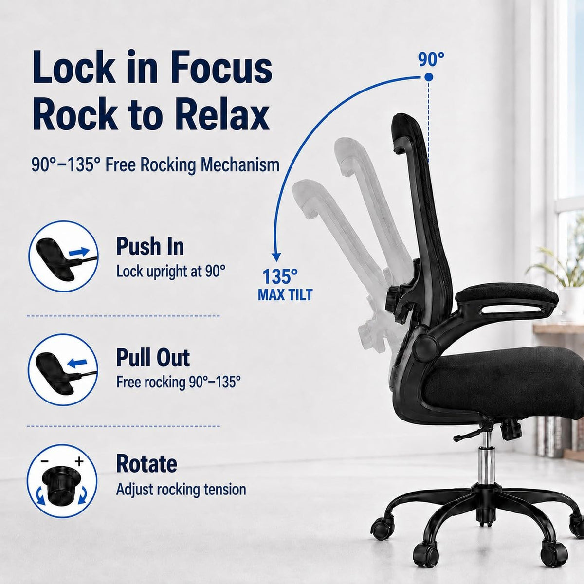 Ergonomic Office Chair for Lower Back Relief, 4-Way Lumbar, 330 LBS