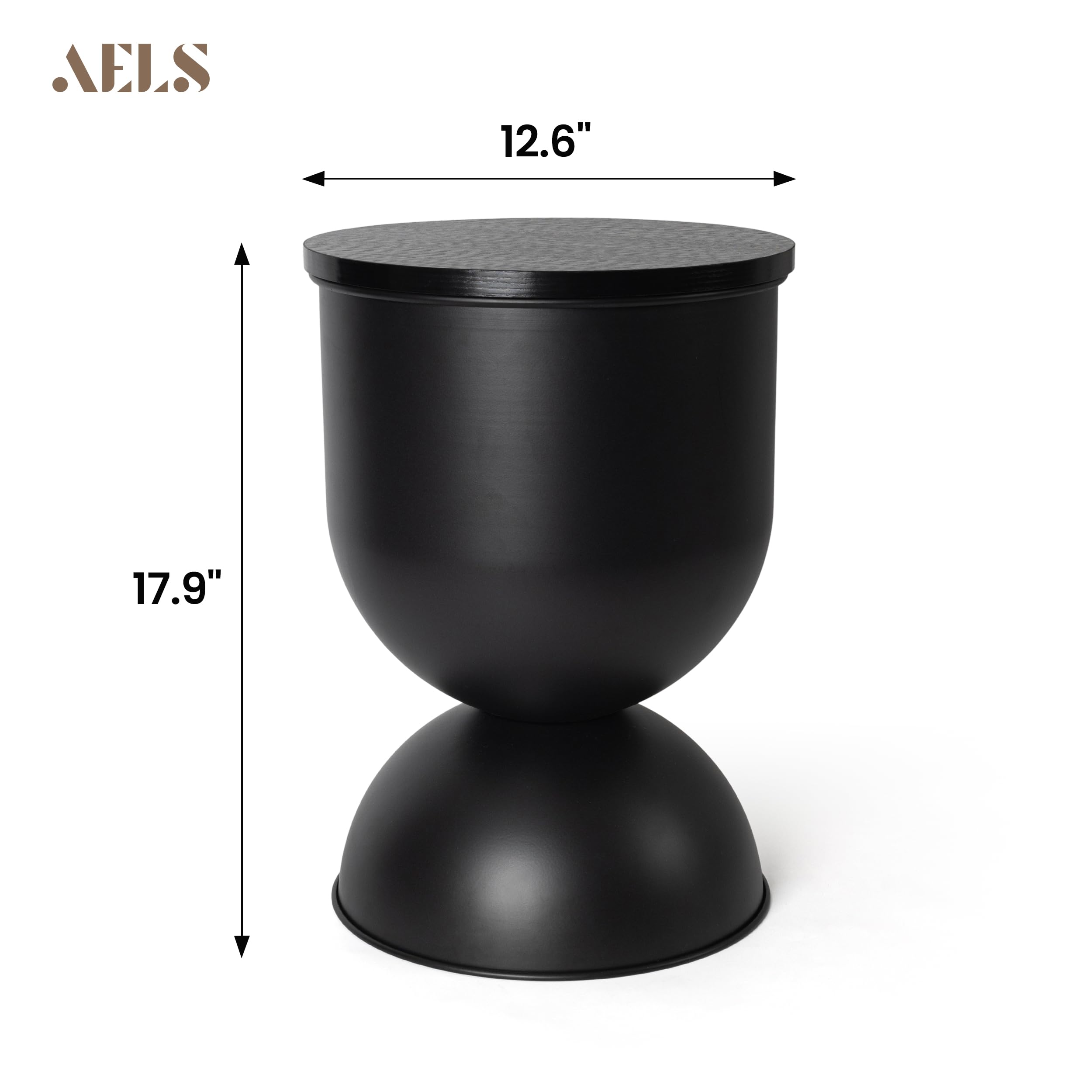 Double-Sided Drum Storage Side Table
