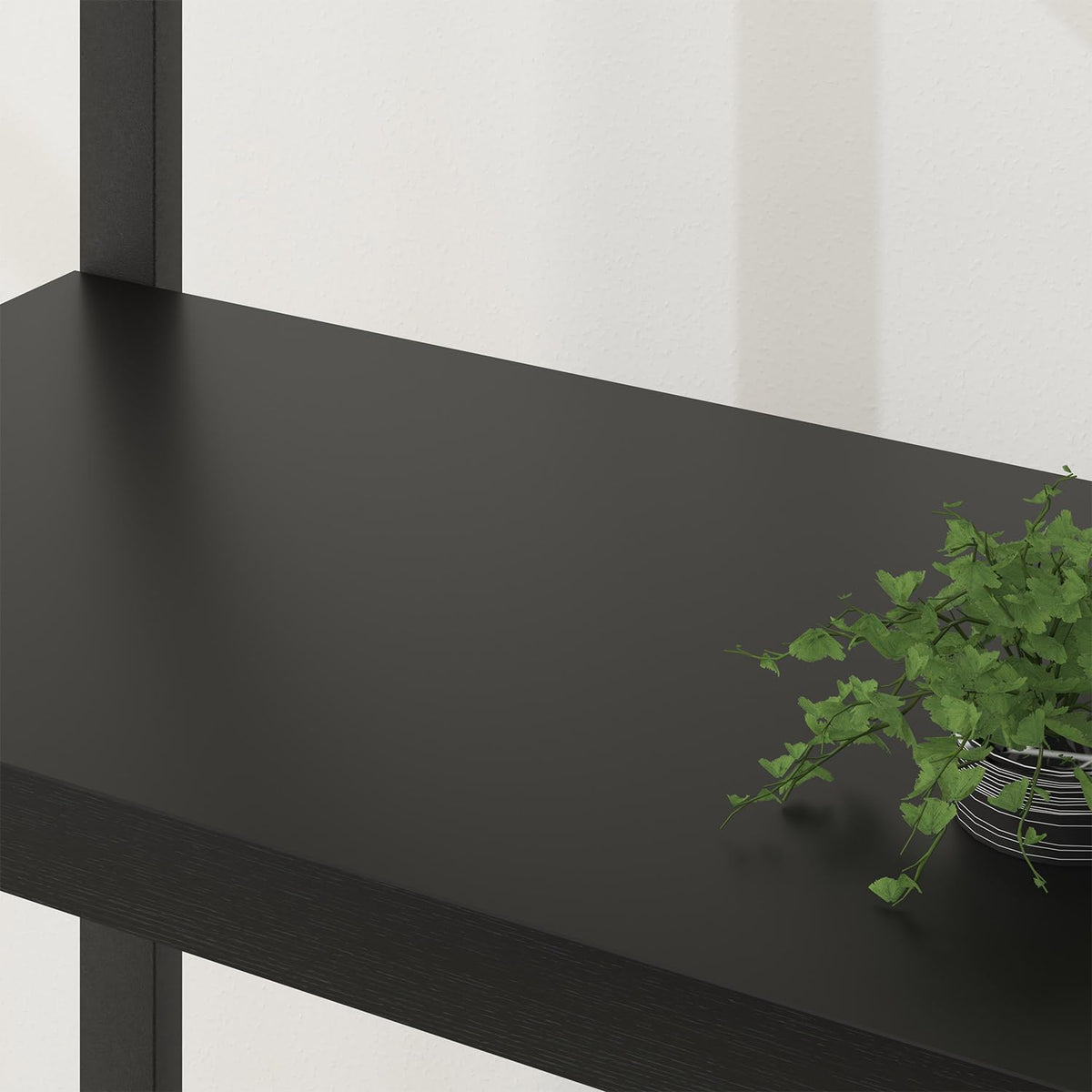 6-Tier Black Oak Bookshelf