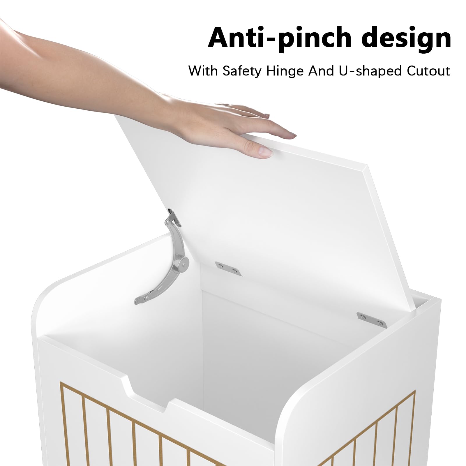 Aenuert White Wooden Storage Chest Box, Small Cube Storage Organizer with Door, Modern Entryway Storage Bin for Home Books, Clothes, Plants, Square Side Table for Living Room or Bedroom