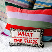 Needlepoint Decorative Throw Pillow – WTF